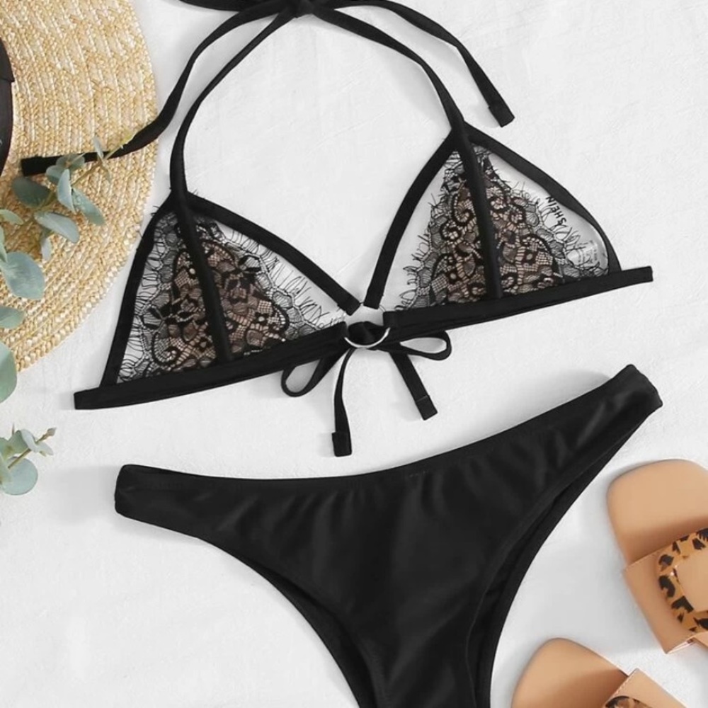 SHEIN black bikini. Large. NWT